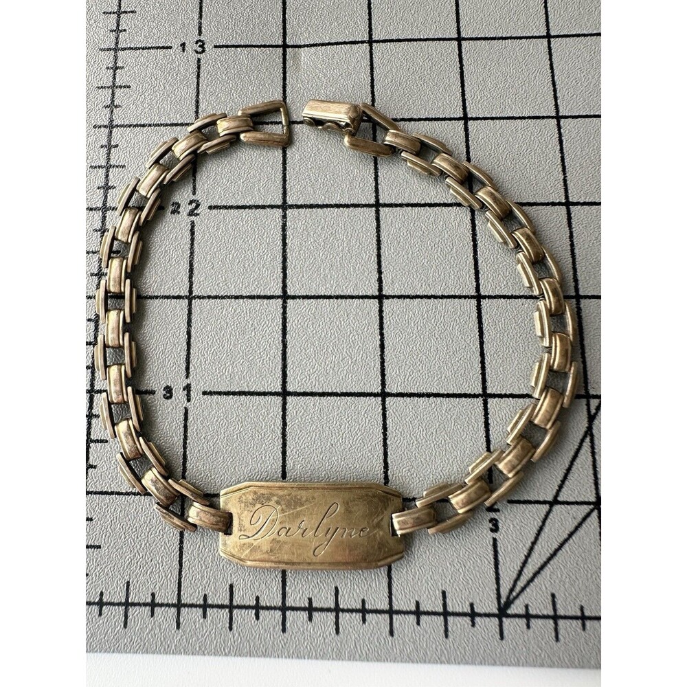 Vintage Kreisler Gold Over Sterling Silver Engraved Bracelet 7”